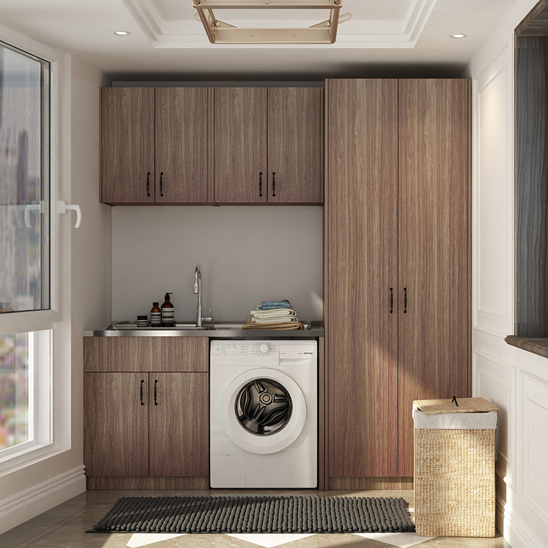 A5-地柜+吊柜+側(cè)柜（不銹鋼陽臺(tái)洗衣柜）